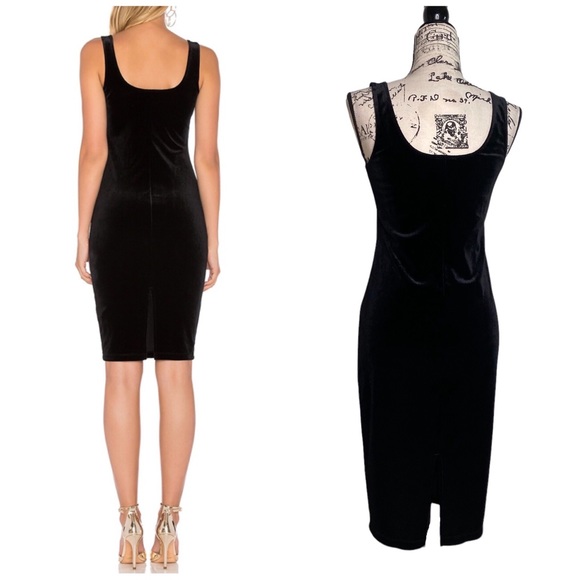 Bardot - Sleeveless Velvet MIDI Dress - Size 8 - Picture 2 of 15